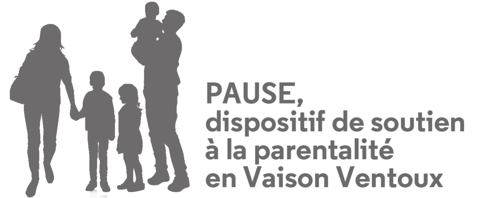Logo du dispositif de soutien à la parentalité PAUSE qui représente les silhouettes d'une famille.