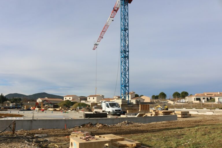Vue sur le chantier du Pôle culture-jeunesse en janvier 2025.