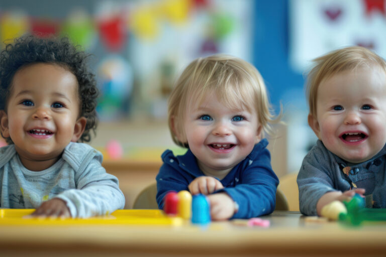 Enfants jouant en crèche