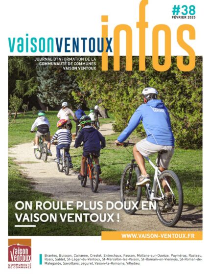 Couverture du Vaison Ventoux infos n°38 de février 2025.