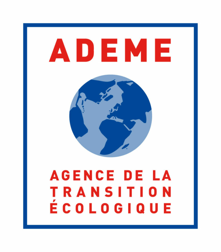 Logo de l'ADEME avec la représentation d'un globe et le nom "ADEME".